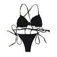 thumbnail image 1 of Babysbule Swimsuits for Women Clearance Women's Fashion Bikini Set Swimsuit Two Piece Filled Soild Swimwear Beachwear, 1 of 6
