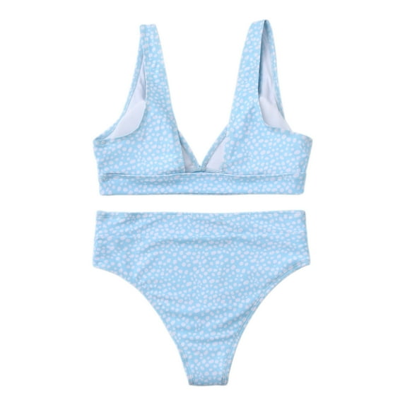 Babysbule Swimsuits for Women Fashion Women Split Swimsuit Show Waist Printing Sexy Bikini