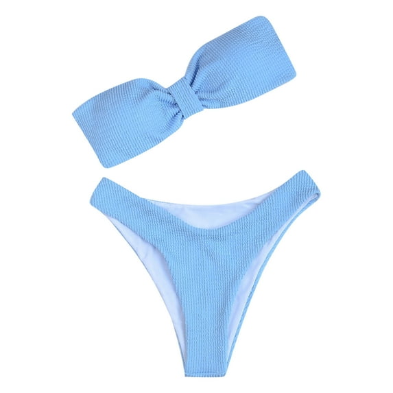Babysbule Swimsuits for Women Fashion Women Split Swimsuit Show Waist Solid Color Sexy Bikini