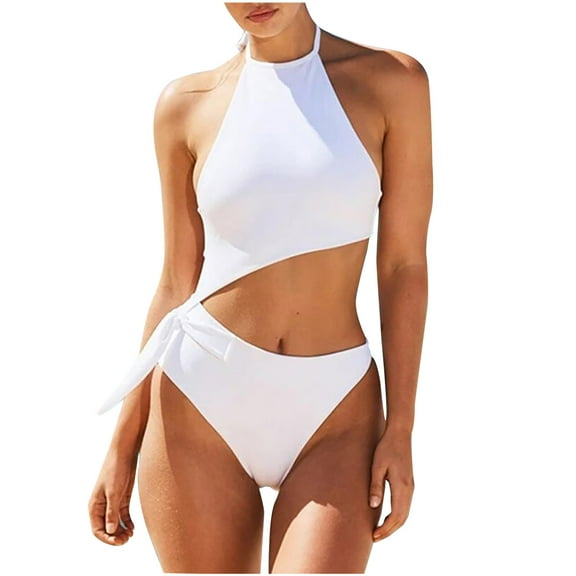 Babysbule Swimsuits for Women Ladies Halter Neck Swimsuit Conservative Split Swimsuit