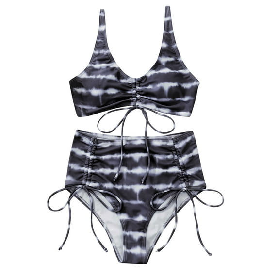 Babysbule Swimsuits for Women Ladies Women's Sexy Bathing Suit 2 Piece Tie-dyed Bikini Bottoms Swimsuits For Women