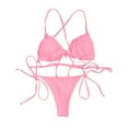 thumbnail image 1 of Babysbule Swimsuits for Women Women's Fashion Bikini Set Swimsuit Two Piece Filled Soild Swimwear Beachwear, 1 of 6
