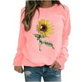 thumbnail image 1 of Babysbule Tops for Women Winter Womens Casual Tops Ladies Sunflower Print Sweatshirt Blouse Tee Sweater, 1 of 3
