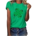 thumbnail image 1 of Babysbule Tops for Women Women Crewneck St. Patrick's Day Print T-shirts Fashion Comfortable Female Blouses Tops, 1 of 6