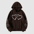 thumbnail image 1 of Babysbule Winter Coats for Women Womens Gothic Style Sleeve Hoodlies Zipper Thermal Hoodie With Cropped Zip Up Women Coat Tops, 1 of 5