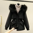 thumbnail image 1 of Babysbule Winter Coats for Women Womens Warm Long Sleeve Coat Hoodies Collar Jacket Slim Winter Outwear Tops, 1 of 4