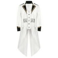 thumbnail image 1 of Babysbule Winter Jacket for Men Plu Size Men's Gothic Tailcoat Coat Steampunk Retro Tail Coat Medieval Lapel Court Dress Slim Coat M, 1 of 9