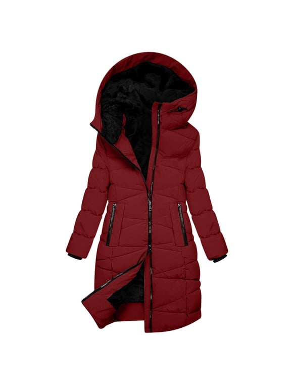 Winter Jackets for Women Fashion Women Hooded Outwear Ladies Warm Coat Long Padded Slim Jacket