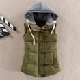 thumbnail image 1 of Babysbule Winter Jackets for Women Women Casual Fashion Zippers Loose Sleeveless Zipper Solid Warm Coat Tops Vest, 1 of 5