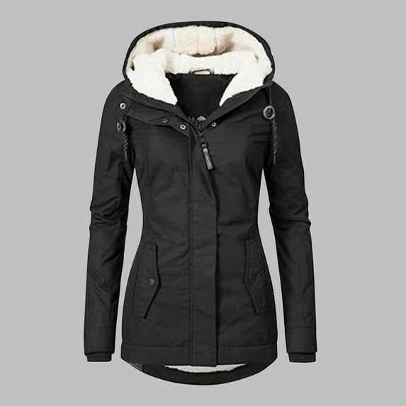 Babysbule Winter Jackets for Women Womens Warm Long Coat Hoodies Jacket Slim Winter Parkas Outwear Coats Tops With Pockets