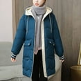 thumbnail image 1 of Babysbule Winter Jackets for Women Clearance Womens Winter Jacket Warm Overcoat Hooded Zipper Thicker Coat Pocket Outwear, 1 of 7