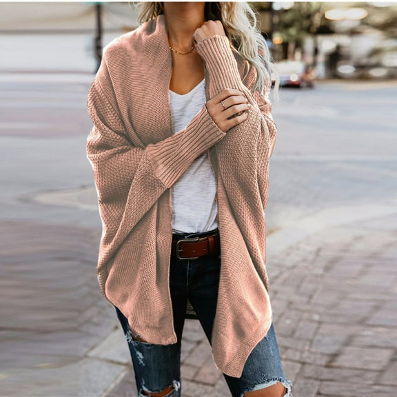 Babysbule Winter Jackets for Women Fashion Women Long Sleeve Solid Cardigan Autumn Casual Coat Blouse Top