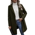 thumbnail image 1 of Babysbule Winter Jackets for Women Women Casual Long Sleeve Loose Fashion Buttons Solid Coat, 1 of 1