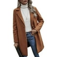 thumbnail image 1 of Babysbule Winter Jackets for Women Women Casual Long Sleeve Loose Fashion Buttons Solid Coat, 1 of 1