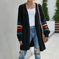 thumbnail image 1 of Babysbule Winter Jackets for Women Women's Sexy Fashion V-Neck Printing Long Sleeve Cardigan Casual Outwear, 1 of 4