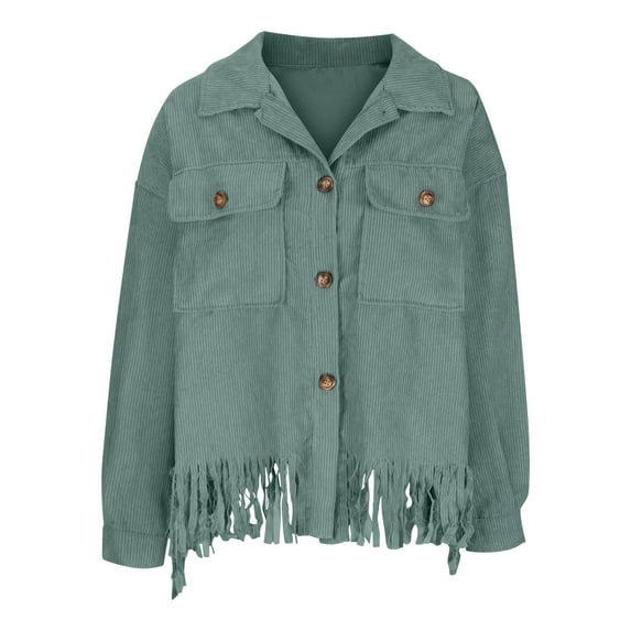 Babysbule Winter Jackets for Women Women's Sexy Fashion V-Neck Solid Color Long Sleeve Cardigan Casual Outwear