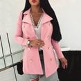 thumbnail image 1 of Babysbule Winter Outerwear Jackets for Women Fall Plus Size Solid Women's Polyester Long Sleeve Button Long Coats Casual Jackets, 1 of 9