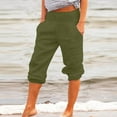 thumbnail image 1 of YUNAFFT Women High Waist Casual Shorts Women's Loose Wide Leg Pants Cotton Linen Trousers Straight Pants Casual Pants, 1 of 7