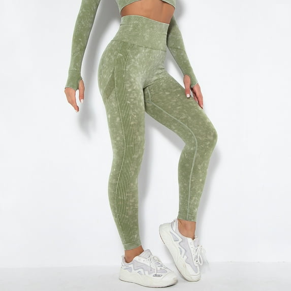 YUNAFFT Women High Waist Yoga Pants Sport Trousers Women's European And American Seamless Water Wash Knit Hygroscopic Sexy Hip Lifting Hip Sweating Yoga Pants Sports Fitness Pants Tights