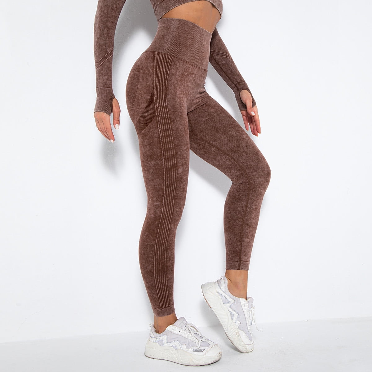 High-Waist Hip-Lifting Fitness Pants Women's High-Stretch Sports Tights