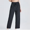 thumbnail image 1 of YUNAFFT Women High Waist Yoga Pants Women's Two-wear Foot Mouth Hanging Feeling Sports Pants Loose Straight Casual Bottom Wide Leg Pants Large Size Bundle Foot Anti-mosquito Running Pants, 1 of 6