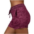 thumbnail image 1 of Babysbule Women Sports Shorts Summer Women's Casual Drawstring Elastic Waist Shorts Comfy Pocket Loose Solid Short Pants, 1 of 7