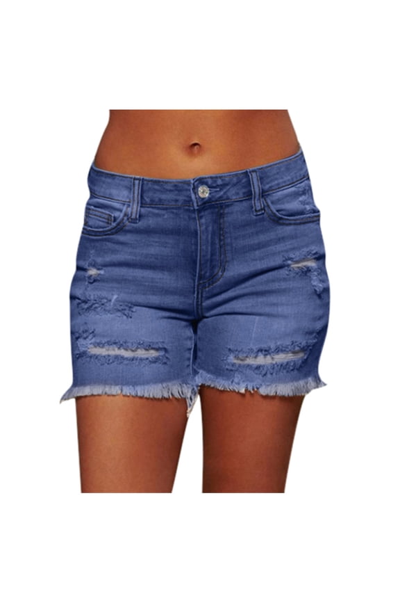 Women Shorts Women Summer Short Jeans Denim Female Pockets Wash Denim Shorts