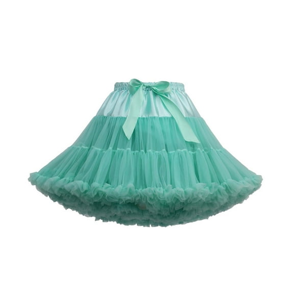 Babysbule Women Skirts Fashion Women's Solid Color Dance Party Dance Ballet Bandage Tutu Skirts