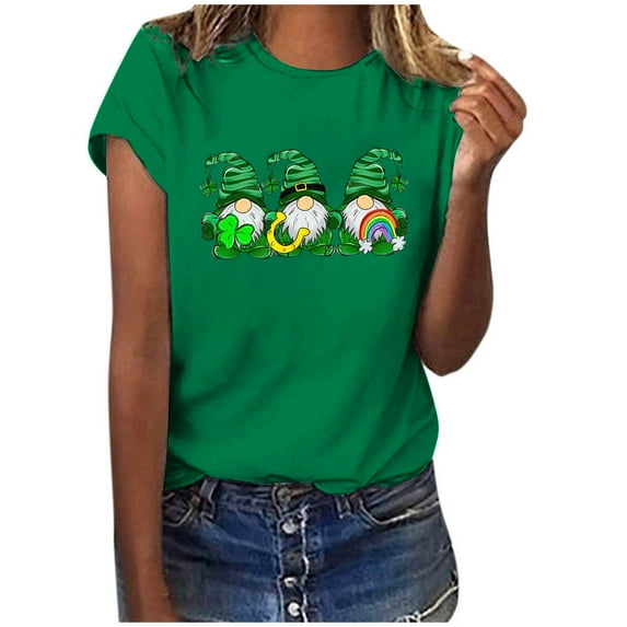 Babysbule Women Valentine Day Printed Tops Summer Casual Graphic Printing Womens Fashion Top