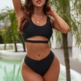 thumbnail image 1 of Babysbule Women's Bikini Sets Swimsuit Summer Ladies Solid Swimwear Two-piece Slim Bikini Straped Bathing Suit, 1 of 6