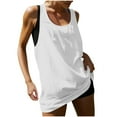 thumbnail image 1 of Babysbule Women's Casual Racerback Tank Top Sleeveless Oversized Workout Shirt Comfortable Fashion Solid Polyester Top for All Seasons, 1 of 8