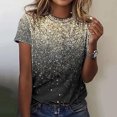 thumbnail image 1 of Babysbule Women's Casual Tops Fashion Graphic Printed Crew Neck Short Sleeved Womens Top, 1 of 1