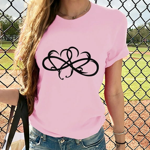 Babysbule Women's Tops Women Girls Plus Size Sunflower Print Tees Short Sleeve T Shirt Blouse Tops