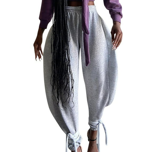 Babysbule Women's Comfy Loose Pants Casual Color Casual Elastic Waist Pants