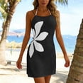 thumbnail image 1 of Babysbule Women's Crochet Knit Floral Beach Cover Up, Sleeveless Mesh Swimsuit Coverup Dress for Summer Vacation, 1 of 9