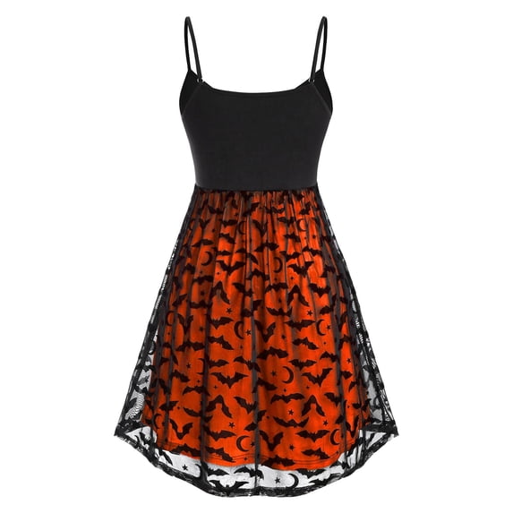 Babysbule Women's Dress Women's Plue Size Gothic Dress Bat Belt Dress Hallow's Party Dress Vintage Dress Festival Dress