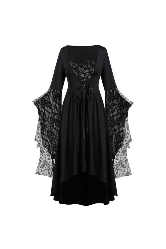 Women's Dress Women's Vintage Classic Medieval Floor Length Renaissance Gothic Long Sleeve Dresses