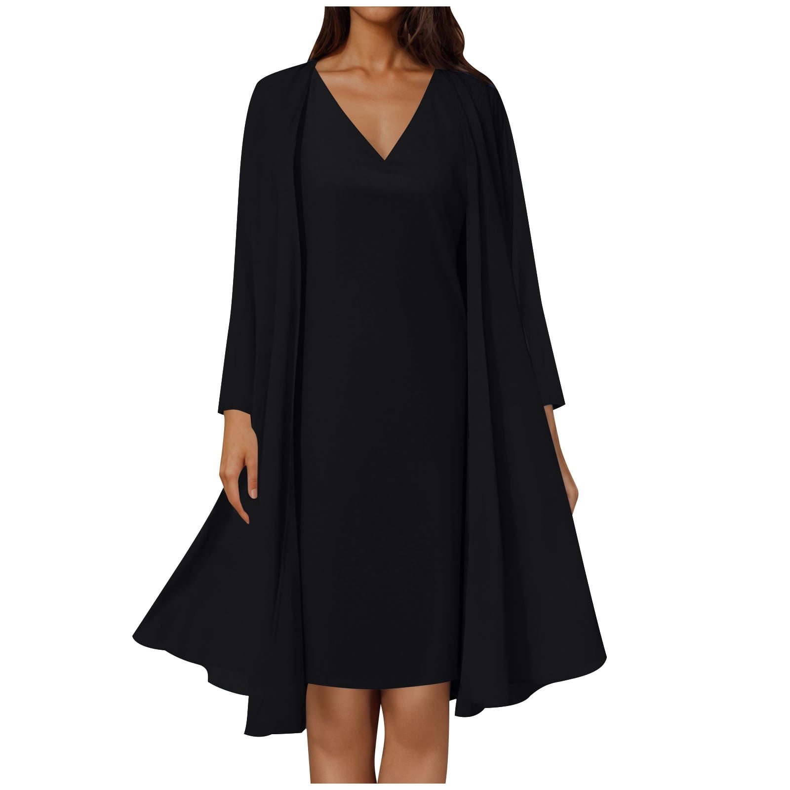 knee length dresses for ladies Floral Printed Bishop Sleeve Smock Dress For Women For Girls For Her –  Anna-Kaci main image 1