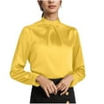 thumbnail image 1 of Babysbule Women's Long Sleeve Solid Button Blouse, Stylish Top for Summer, Fashionable Daily Wear, Lightweight Shirt for Party, 1 of 7
