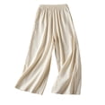 thumbnail image 1 of Babysbule Women's Loose High Waist Pants Cotton Pants Summer Thin Slim Loose Wide Leg Trousers, 1 of 7