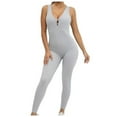 thumbnail image 1 of YUNAFFT Women High Waist Yoga Pants Sport Trousers Women's One-piece Sport Yoga Jumpsuit Running Fitness Workout Tight Pants, 1 of 5