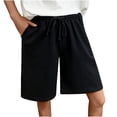 thumbnail image 1 of Babysbule Women's Pants Clearance Fashion Womens Drawstring Casual Elastic Waist Loose Solid Shorts Pants, 1 of 4
