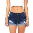 thumbnail image 1 of Babysbule Women's Pants Clearance Women Low Waisted Washed Ripped Hole Short Mini Jeans Denim Pants Shorts, 1 of 8