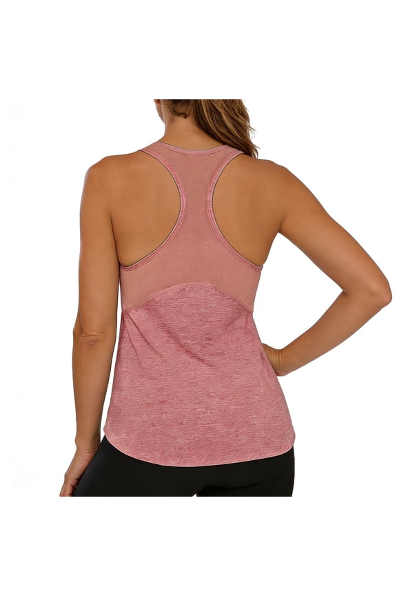 Women's Racerback Workout Tank Top Breathable Mesh Back Lightweight Athletic Blouse for Yoga Running Gym Daily Wear