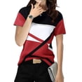 thumbnail image 1 of Babysbule Women's Shirts Fashion Women Casual Printing Pullover Short Sleeve T-Shirt Tops Blouse, 1 of 4