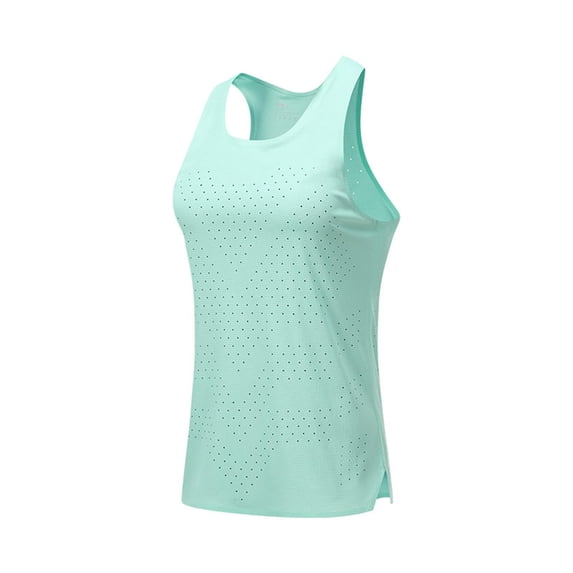 Babysbule Women's Sleeveless Breathable Mesh Racerback Tank Top, Quick Dry Activewear for Running, Fitness and Workout