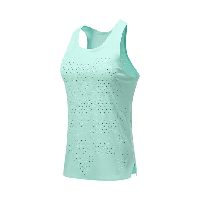 Babysbule Women's Sleeveless Breathable Mesh Racerback Tank Top, Quick Dry Activewear for Running, Fitness and Workout