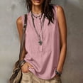 thumbnail image 1 of Babysbule Women's Sleeveless Henley Muscle Blouse, Loose Fit Casual Summer Button Down Shirt for Women, 1 of 9