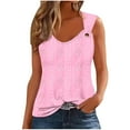 thumbnail image 1 of Babysbule Women's Solid Color Camisole Sleeveless T-Shirt Loose Fit Casual Tank Top Comfortable Lightweight Round-Neck, 1 of 4
