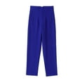 thumbnail image 1 of Babysbule Women's Straight Leg Solid Pants Fashion Multicolor Pendant High Waist Barrel Harlan Casual Suit Pants, 1 of 2